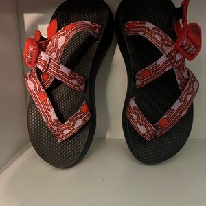 Chaco Red and Black Women's Sandals